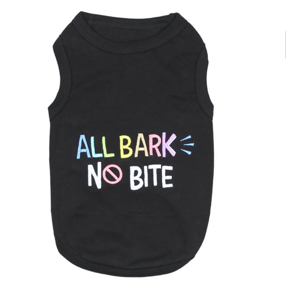 NWT Parisian Pet "All Bark No Bite" Dog Shirt